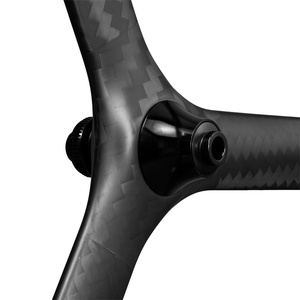 카본 파이버 3 스포크 BMX 휠 V 브레이크 <span class=keywords><strong>25mm</strong></span> 접이식 자전거 휠 미니 자전거 휠 - Product Image 4