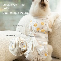 Baju Pemulihan Hewan Peliharaan Anti Rontok Ganda, Setelan Pasca Operasi, Bahan Mesh Bernapas, Tipis untuk Musim Panas, Pita Bunga, Tali Belakang, untuk Kucing dan Anjing