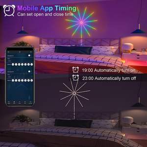 Aplicación de control remoto, sincronización de música, color de ensueño, RGB, fuegos artificiales inteligentes, tira de luces LED para decoración del hogar de vacaciones - Product Image 6