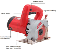 Scie à main industrielle Burley 1750W, 110 mm, scie électrique portable pour marbre et carrelage