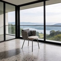 Chaise de jardin moderne en aluminium, imperméable, empilable, pour terrasse, balcon, hôtel, cour