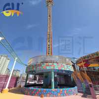 Manège robuste de type tour de chute de 35 m avec sièges rotatifs pour grands équipements d'amusement extérieur et projets commerciaux