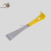 Racloir d'apiculture multifonctionnel en forme de J Honey Keeper, outil de ruche demi-jaune plat en acier inoxydable, coupe-miel pour désoperculation