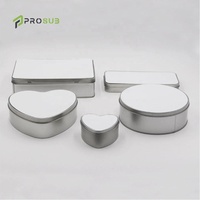 Prosub Sublimation Boîtes en fer blanc Conteneur emballé de bonbons Impression personnalisée Boîte cadeau en métal avec feuille d'aluminium