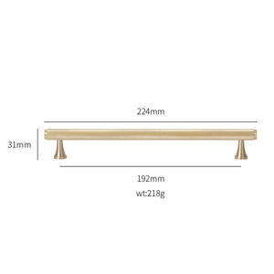 Manijas Modernas de Latón Macizo para Gabinetes, en Oro, Negro, Café Antiguo y Latón Antiguo, para Gabinetes de Cocina - Product Image 2