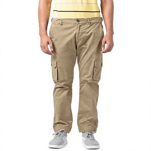 Pantalones Cargo para Hombre, de Algodón, Casuales, de Trabajo, con Múltiples Bolsillos, con Puños Elásticos, Ropa de Moda Urbana para Exteriores - Product Image 1