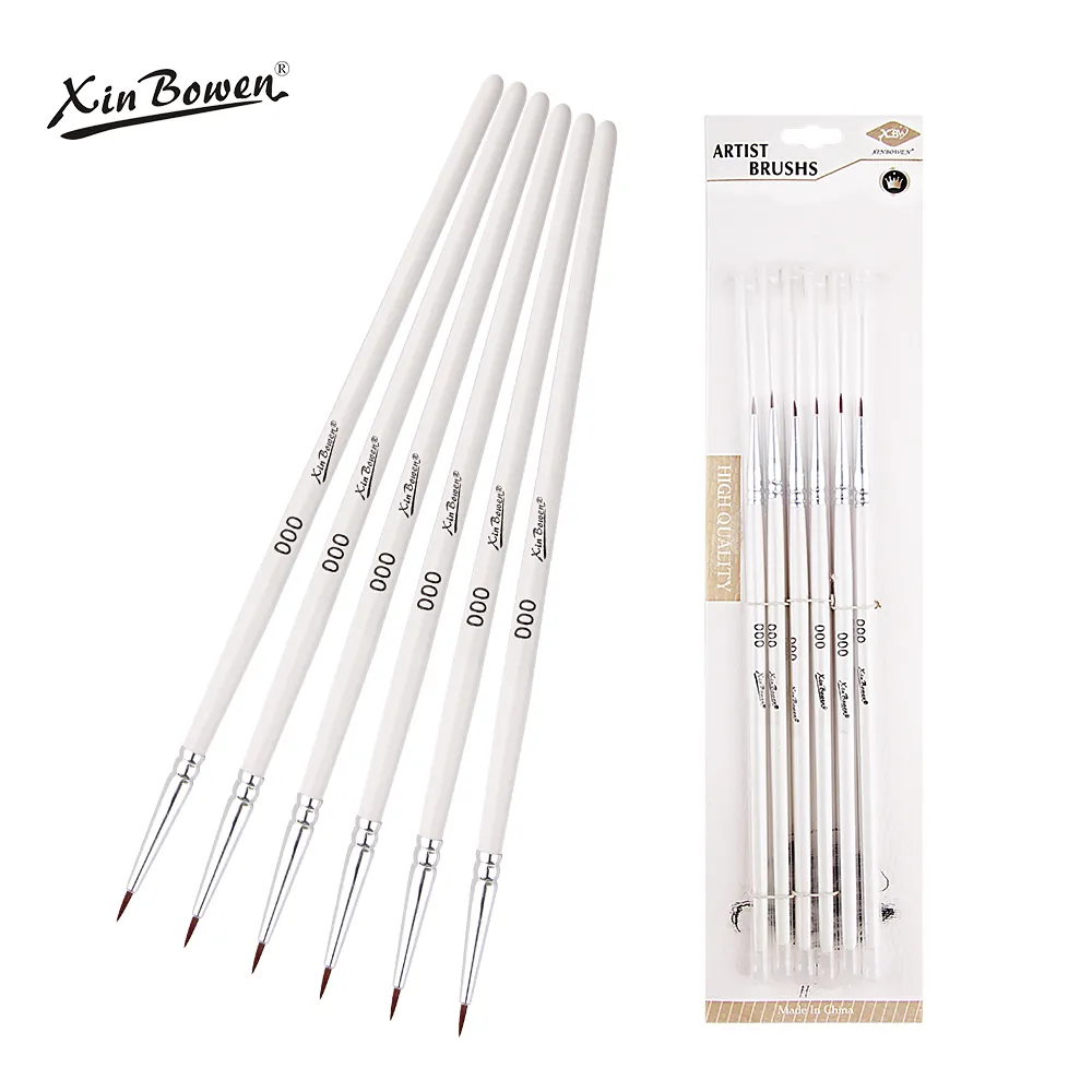 Luo Xin Bowen — crochet de ligne pour peinture à l'huile, stylo de ligne en Nylon, brosse de finition pour ongles, accessoires pour Nail Art