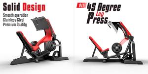 เครื่องกดขาแบบวางแผ่นน้ำหนัก QLI รุ่น QLP045 สำหรับใช้งานเชิงพาณิชย์ มุม 45 องศา โครงสร้างโลหะ สีตามสั่ง ปลอดภัย - Product Image 6