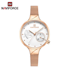 NAVIFORCE 5001 <span class=keywords><strong>orologi</strong></span> in oro rosa per donna moda elegante orologio da polso da donna impermeabile orologio da ragazza Relogios Feminino - Product Image 1