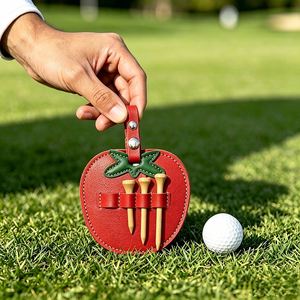 New Product Fruit Shaped Leather Golf Tee Carrier Durable PU Golf Nail Organizer Clip Hanging Golf Tee <b>Holder</b> Outdoor Sports - Product Image 1