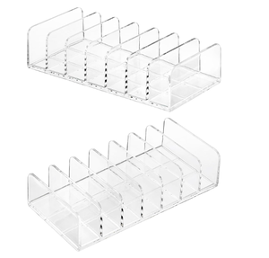 Venta caliente gran acrílico efectivo organizador 8 secciones claro dinero presupuesto bandeja organizador solo para exhibición - Product Image 4