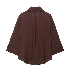 <span class=keywords><strong>Camicia</strong></span> da <span class=keywords><strong>donna</strong></span> 2025 autunno nuova moda <span class=keywords><strong>camicia</strong></span> di <span class=keywords><strong>lino</strong></span> a maniche larghe Casual a maniche lunghe con risvolto Versatile <span class=keywords><strong>camicia</strong></span> da <span class=keywords><strong>donna</strong></span> - Product Image 3