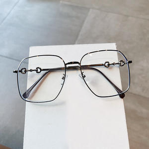 Lunettes anti-lumière bleue Qianai, monture carrée, monture intégrale en métal, unisexe, verres PC T5 0952 - Product Image 1