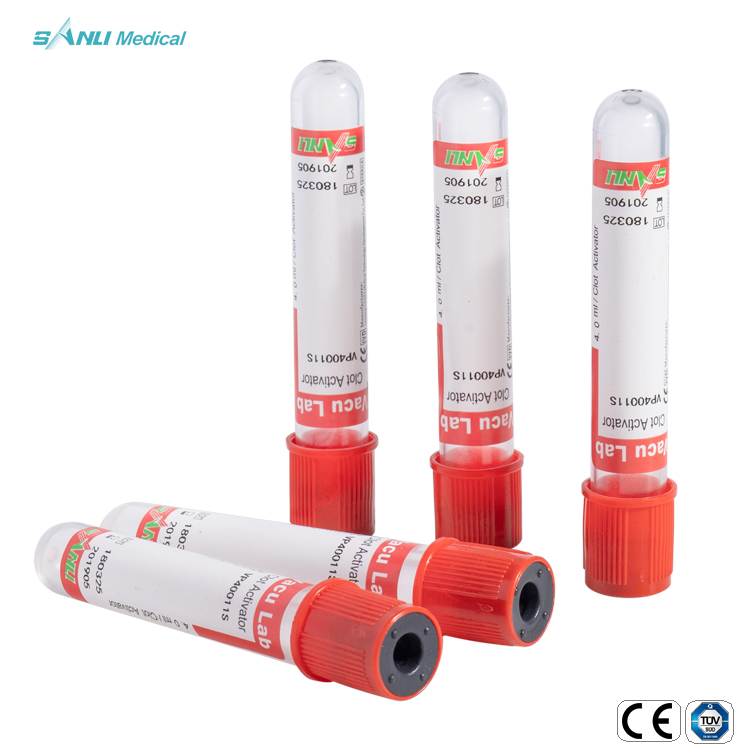 Medical No Additive Plain Tubes blood collection Specimen