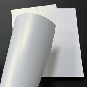 Papier cartonné double face 120g/250g brillant perlé Revêtement PE fantaisie blanc glace résistant à l'humidité pour cartes de visite - Product Image 2