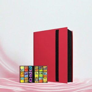 สมุดใส่การ์ดแบบมีสายรัด 160 ช่อง ป้องกัน RFID พร้อมซิปปิด หนา 30 มม. สำหรับการ์ด TCG/Yugioh และการ์ดกีฬา - วัสดุ PU 70 กรัม - Product Image 3