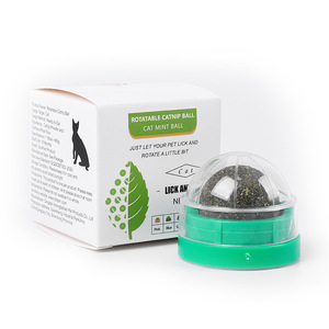 Venta al por mayor contiene hierba gatera, piruleta, juguetes para gatos, hierba gatera natural, juguete interactivo giratorio para gatos, bola redonda de hierba gatera - Product Image 1