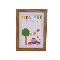 Cadre photo en chêne grainé pour enfants, idéal pour la collection de travaux d'art et la solution d'emballage des peintures.