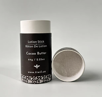 Baume à lèvres et déodorant biodégradables faits à la main, emballage en tube de carton recyclé résistant à l'huile, emballage en tube de papier à poussoir
