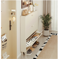Meuble à chaussures de style crème, nouveau design, pour le couloir, unité de rangement complète pour l'entrée de la maison, étagère à chaussures la plus vendue