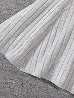 Ensemble Filles Adolescentes Automne Hiver 2025 Haut Irrégulier Uni à Capuche Manches Longues et Robe Tricotée Sans Manches 2 Pièces Vêtements Enfants en Gros