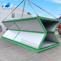 Maison mobile de luxe Zhongnan, maison préfabriquée modulaire, mur en verre, petite maison préfabriquée pliable, conteneur pliable avec toilettes