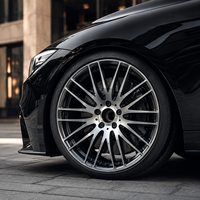 Jantes en alliage d'aluminium AL 18 19 pouces 5x112, design multi-rayons en maille, noir brillant, vente flash pour Mercedes Benz