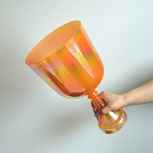HF Alchemy Citrine Frosting Crystal Singing Holy Grial <span class=keywords><strong>Bowl</strong></span> para la curación del sonido Luz cósmica Cuarzo Cristal Cáliz Meditación - Product Image 6