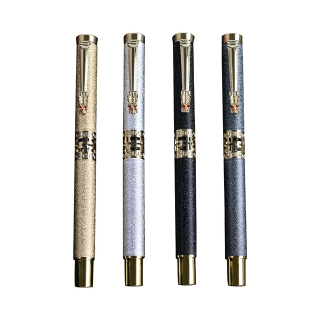 Delaiwen 9570 Calligraphy Metal Fountain Pen 0.5mm Replaceable Ink Cartridges Customizable Logo for Business Student Use Genuine