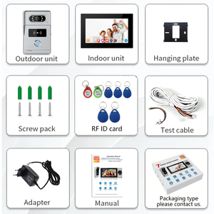 Interphone vidéo Tuya interphone sonnette Rvv4 interphone vidéo filaire 7 pouces 1080P Ahd avec écran tactile de téléphone de porte vidéo - Product Image 6