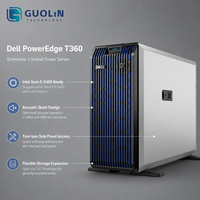 Server Dell PowerEdge T360 Tower Baru Asli Intel Xeon E-2400 DDR5 8 Bay Hot-Swap SAS SATA Enterprise SMB Server