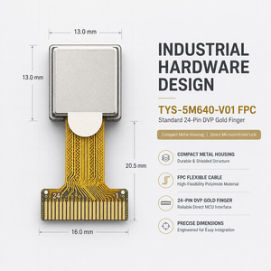 Module de caméra DVP 5MP OV5640, capteur CMOS 1/4 pouces, autofocus, 30fps, carte à ruban FPC pour serrure de porte intelligente, contrôle d'accès - Product Image 2
