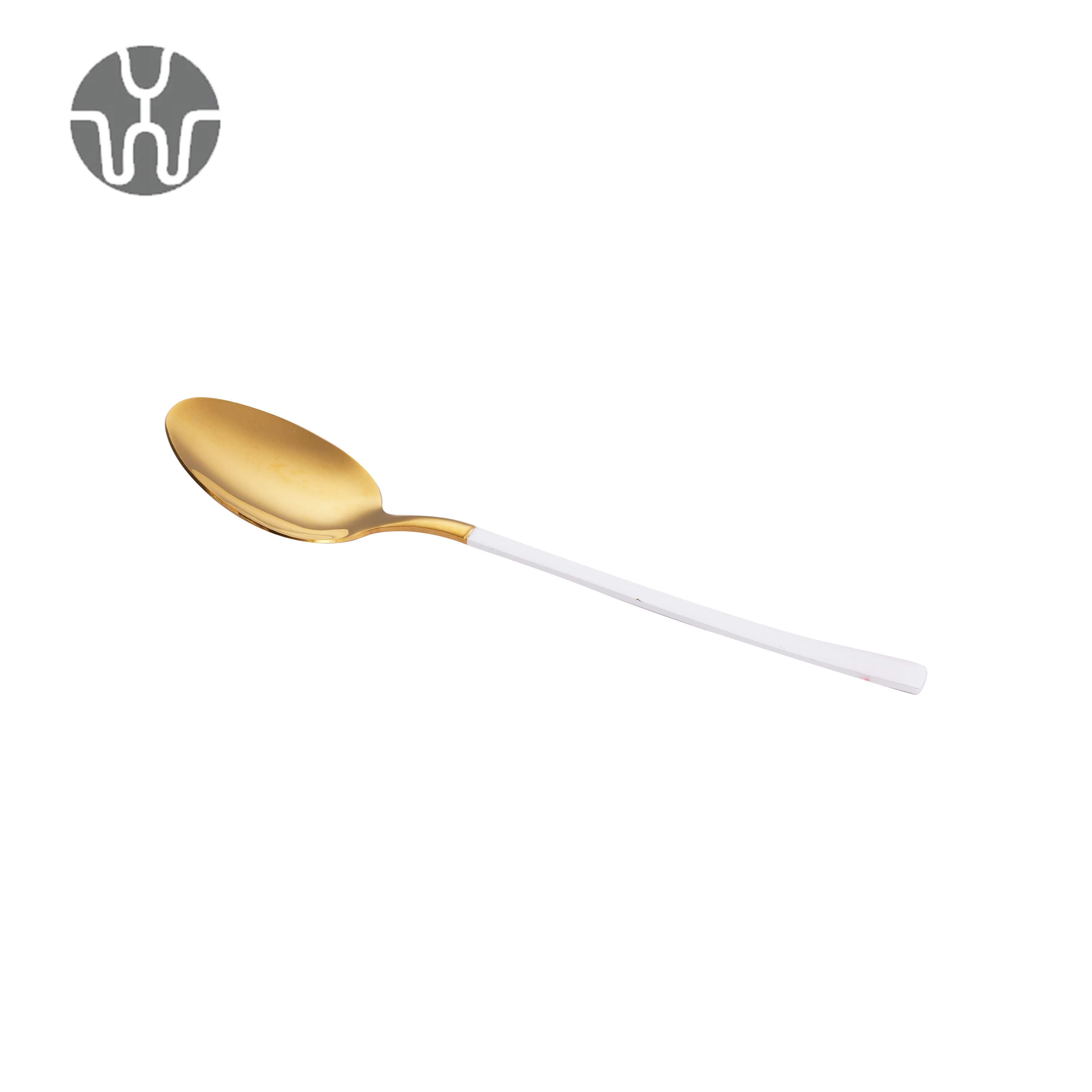 Free Sample Dinner Fork Spoon Modern Stainless Steel Flatware Sets Stainless Steel Cutlery Dinnerware Sets White and Gold · image 6