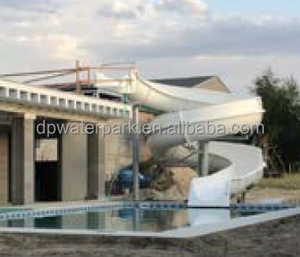 商業アクアパーク機器子供水遊びプライベート裏庭プールスライドグラスファイバースパイラルスライド - Product Image 4