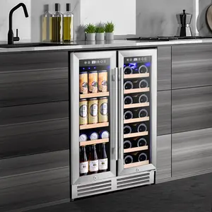 ผู้ผลิตมืออาชีพ BEVERAG แสดงคูลเลอร์อิสระและสร้างขึ้นในสไตล์120L เครื่องดื่มตู้เย็น
