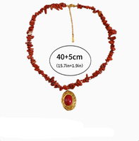Collar de Cadena para Clavícula de Acero Inoxidable de Alta Calidad para Mujer, con Cuentas de Piedra Natural de Colores y un Colgante