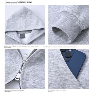 Fabricants de vêtements personnalisé automne Cardigan à capuche pour femmes 360 grammes mode décontracté sweat ample avec manches longues - Product Image 3