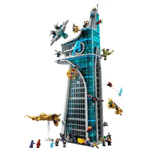 Wholesale 5201 Pieces Super Heros Marvel Series Aven gers Tower Educational Plastic Children'S Building Block Toy