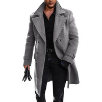 Manteau en laine pour homme automne/hiver, double boutonnage, épais, en tweed, trench-coat, Sehe Fashion