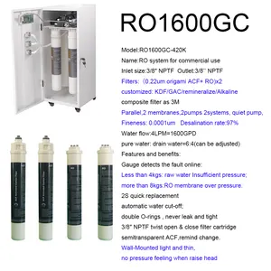 RO1600GC-420K逆浸透水フィルターROシステム米国技術商業用限外ろ過システム