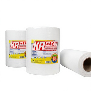 Rollo de Toallitas de Tela No Tejida Blanca para Cuartos Limpios Industriales Krclean, 30x30cm, 320 Hojas, Ecológicas, Libres de Polvo, para Muebles - Product Image 1
