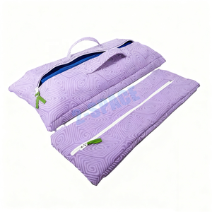 Violet Rose Bleu Femmes Brodé Logo Lialic Tout en Un <span class=keywords><strong>Bois</strong></span> <span class=keywords><strong>Mah</strong></span> <span class=keywords><strong>Jong</strong></span> Voyage Sac de Transport avec Poignée - Product Image 2