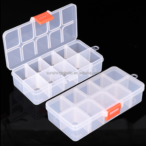 Boîtes en plastique multi-compartiments SUNSHING avec séparateurs, conteneur pour composants de jeux, organisateur de pièces, boîte à dés, boîte de rangement pour matériel de pêche - Product Image 4
