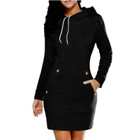 2024 femmes robe à capuche décontracté dames à manches longues pull pull pull hauts grande taille