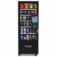 Distributeur automatique de snacks et boissons froides Combo avec 6 plateaux à ressort réglables, paiement sans espèces NFC, certifié CE pour la vente au détail