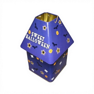 Caja de Metal para Té o Chocolate con Diseño de Linterna, con Recortes y Uso Secundario como Portavelas Metálico - Product Image 5
