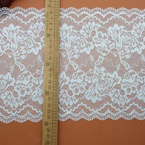 Tela <span class=keywords><strong>de</strong></span> encaje bordado con flores <span class=keywords><strong>de</strong></span> nailon para lencería, 19cm, venta al por mayor - Product Image 2