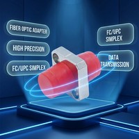 Dayanıklı Tek Modlu FC - FC Fiber Optik Adaptör, Büyük D Metal Flanşlı, Telekom için Simpleks Dişli Bağlayıcı