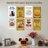 Décoration Murale Halloween : Plaques Métalliques Vintage pour Salon, Cheminée, Bar, Pub, Fête, Décoration Intérieure, Cadeau de Fête, Plaque Métallique Rétro