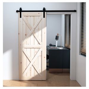 Puertas Corredizas de Gran Suavidad, Venta Directa de Fábrica, Diseño Moderno OEM, Puerta de Granero de Madera Sólida para Taller - Product Image 6